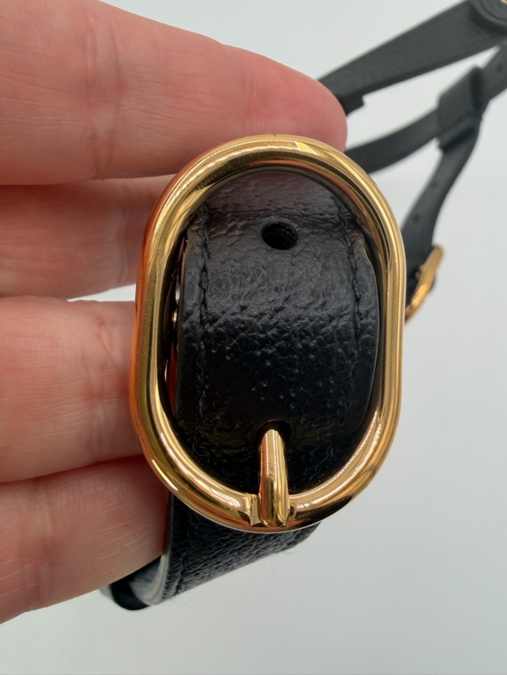 GUCCI Demetra Leather Dog Harness Black Gold Medium Excellent/Like New 🦮 Luxury. - Picture 8 of 12